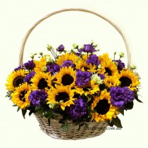 Yellow and blue basket